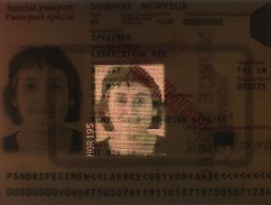 NOR-AS-05002 - 
<Integrated biodata card - recto (identity)> - Facial image