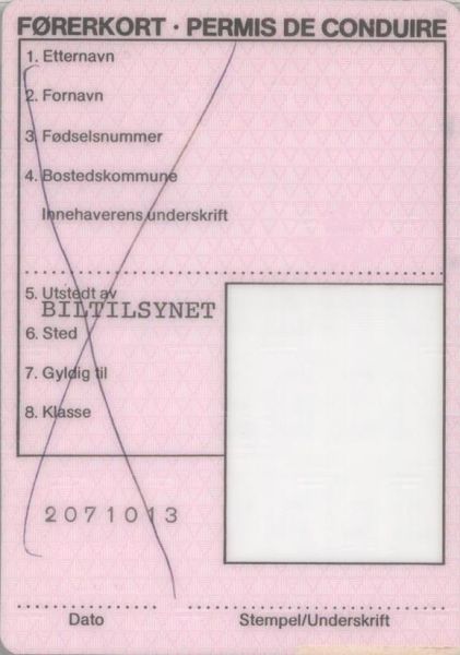 NOR-FO-02001 - 
<Recto &ndash; identit&agrave;>
                