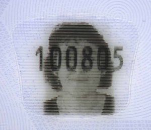 NOR-JO-01004 - 
<Tessera integrata con dati anagrafici - recto (identit&agrave;)> - OVD - elemento otticamente variabile