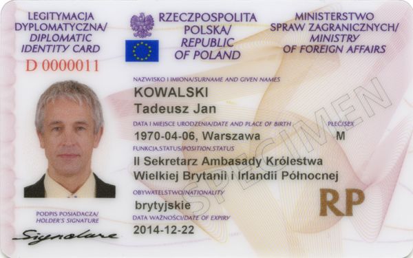 POL-HD-03003 - 
<Prednja strana &ndash; identitet>
                