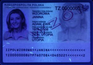 POL-HO-03001 - 
<Předn&iacute; strana - totožnost> - Jištěn&iacute; v UV světle