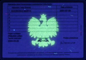 POL-HO-03001 - 
<Zadn&iacute; strana > - Jištěn&iacute; v UV světle