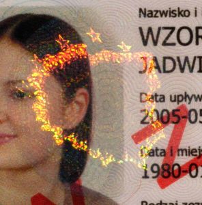POL-HO-05001 - 
<Recto - identit&agrave;> - OVD - element ottikament varjabbli