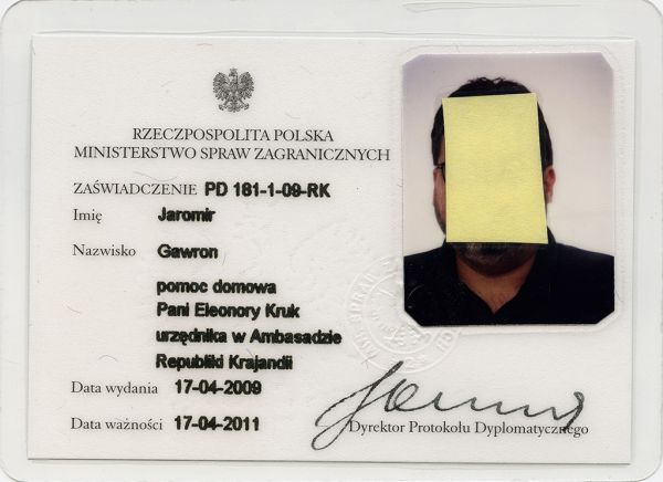 POL-HS-01001 - 
<Prednja strana &ndash; identitet>
                