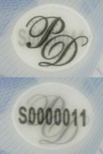 POL-HS-03001 - 
<Zadn&iacute; strana > - OVD - opticky proměnliv&yacute; prvek