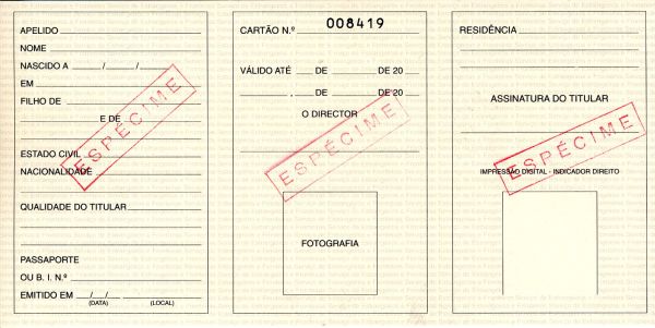 PRT-HO-05001 - 
<Recto &ndash; identit&agrave;>
                