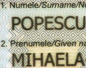 ROU-AS-03001 - 
<Integrovan&aacute; karta s osobn&iacute;mi &uacute;daji - předn&iacute; strana (totožnost)> - Osobn&iacute; &uacute;daje