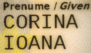 ROU-BO-05002 - 
<Předn&iacute; strana - totožnost> - Osobn&iacute; &uacute;daje
