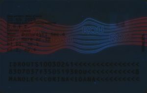 ROU-BO-06001 - 
<Zadn&iacute; strana > - Jištěn&iacute; v UV světle