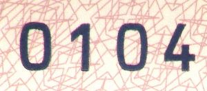 ROU-GO-01001 - 
<Recto &ndash; identit&agrave;> - Numerazione