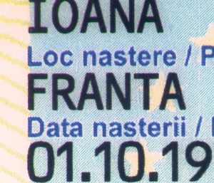 ROU-HO-03003 - 
<Předn&iacute; strana - totožnost> - Technika tisku