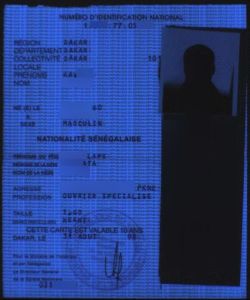 SEN-BO-02001 - 
<Recto - identit&agrave;> - Element UV