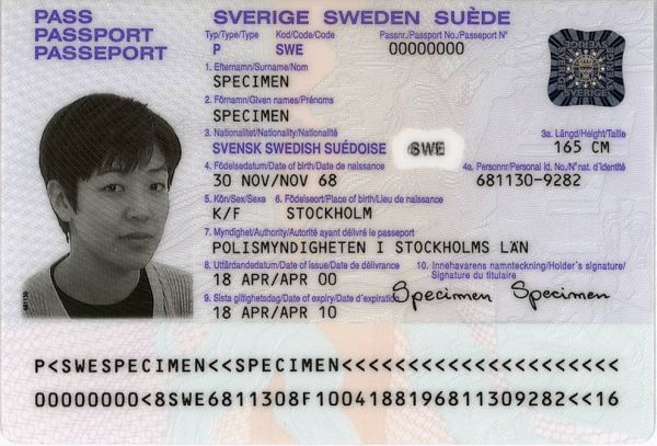 SWE-AO-02002 - 
<Integrovan&aacute; karta s osobn&iacute;mi &uacute;daji - předn&iacute; strana (totožnost)>
                