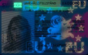 SWE-HO-11002 - 
<Předn&iacute; strana - totožnost> - Jištěn&iacute; v UV světle