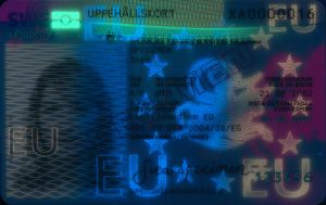 SWE-HO-12001 - 
<Předn&iacute; strana - totožnost> - Jištěn&iacute; v UV světle