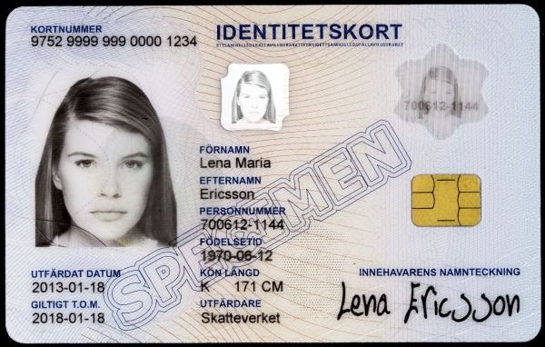 SWE-PI-02001 - 
<Recto &ndash; identit&agrave;>
                
