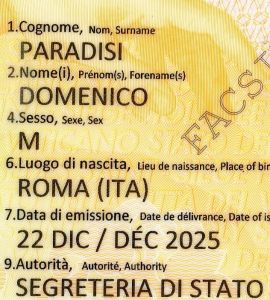 VAT-AS-01005 - 
<Pagina dei dati anagrafici> - Dati personali
