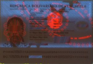 VEN-AO-02001 - 
<Integrierte Personaldaten-Karte &ndash; Vorderseite (Identit&auml;t)> - UV-Merkmal