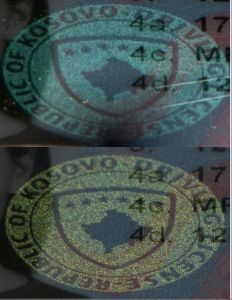 XKX-FO-02001 - 
<Recto - identit&agrave;> - OVD - element ottikament varjabbli